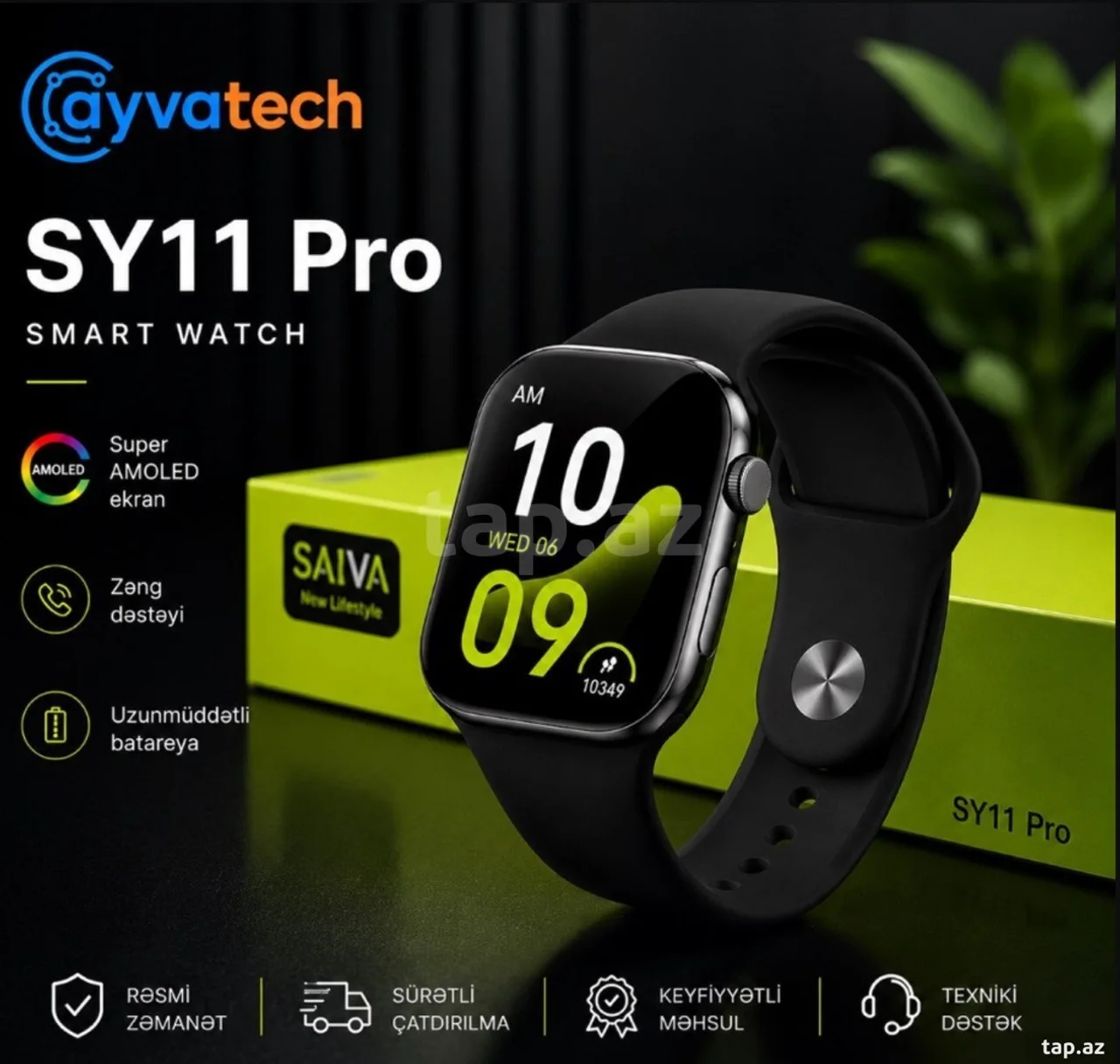SY11 Pro Smart Saat – AMOLED Ekran | Bluetooth Zən