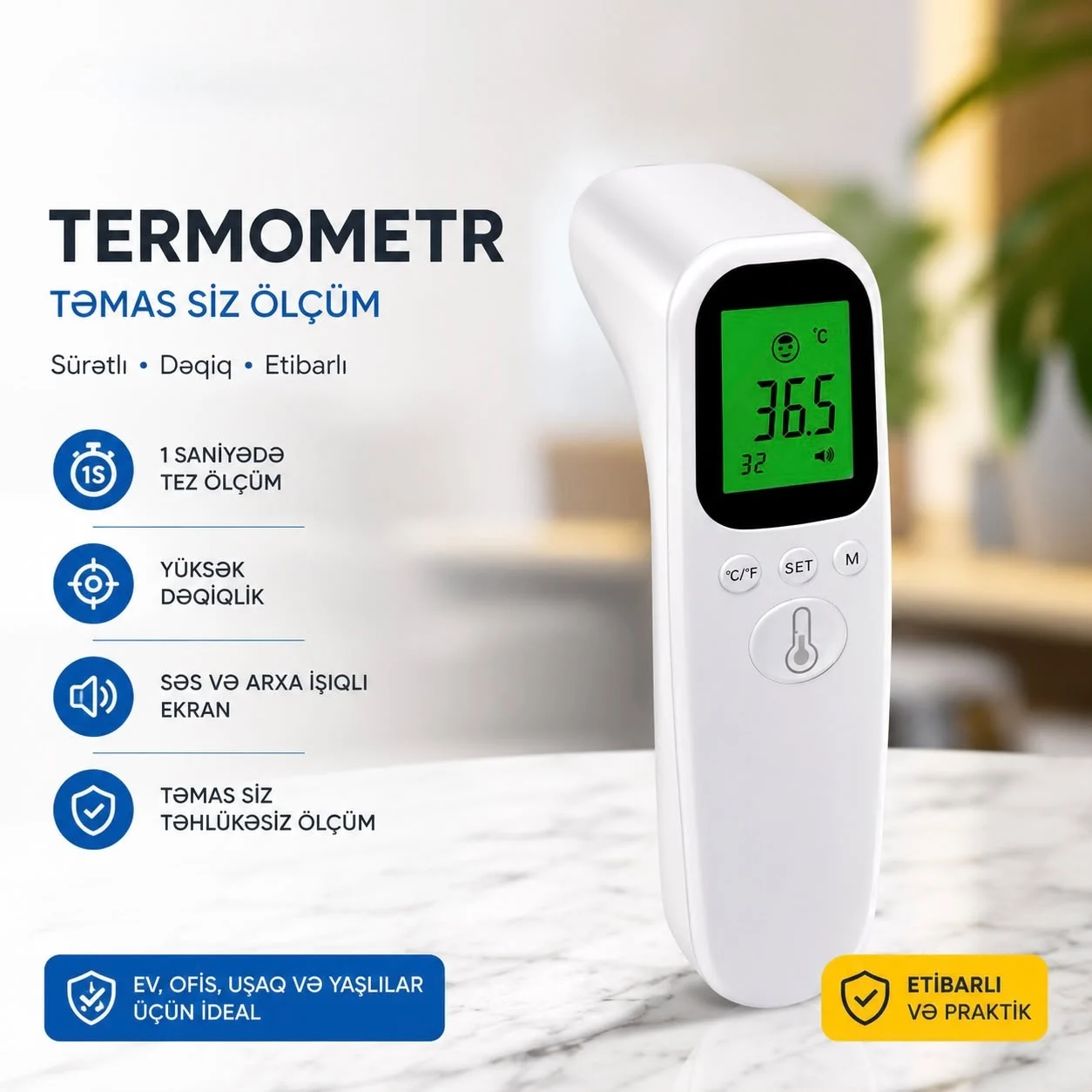 İnfraqırmızı Termometr – Toxunmadan Dəqiq Temperat