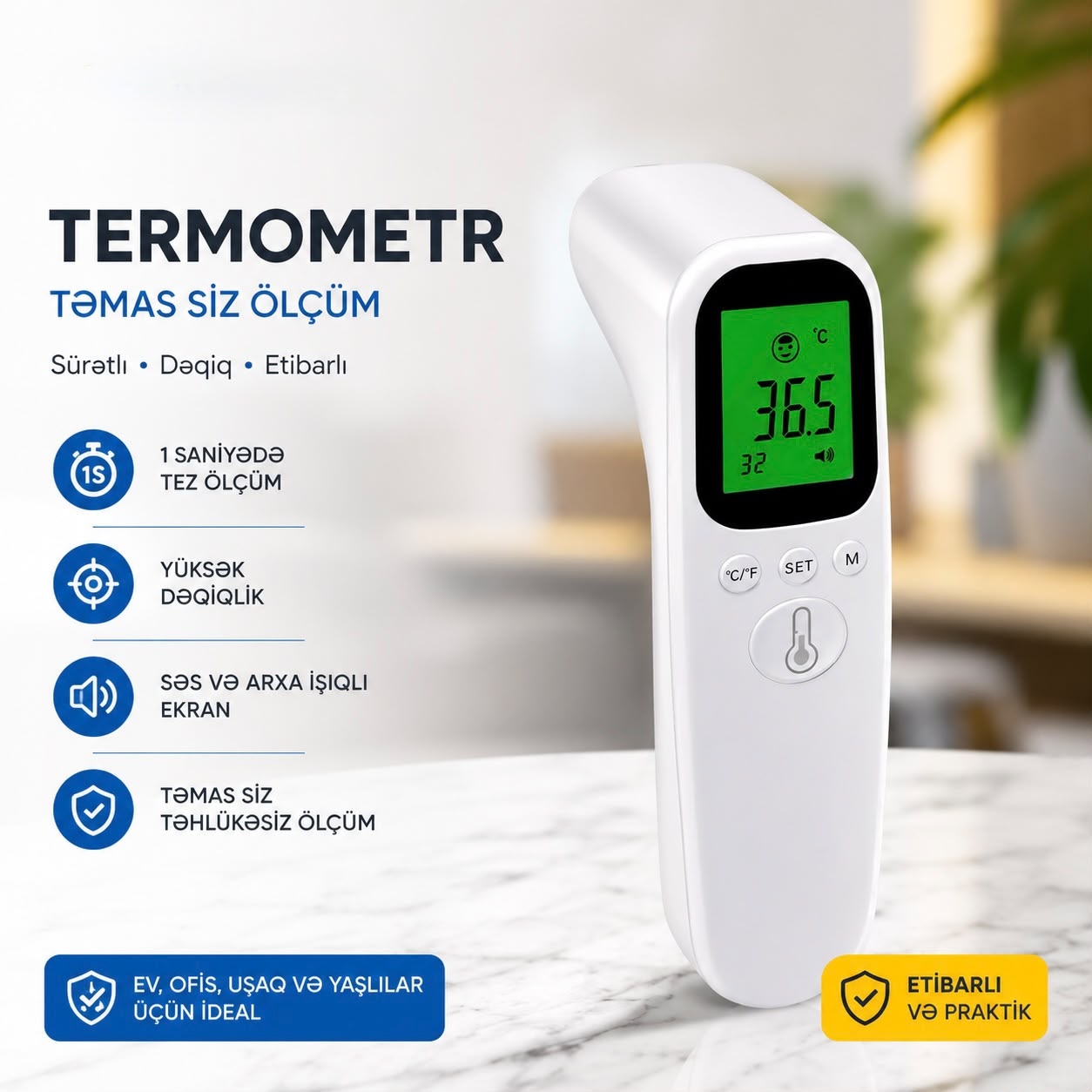 İnfraqırmızı Termometr – Toxunmadan Dəqiq Temperat