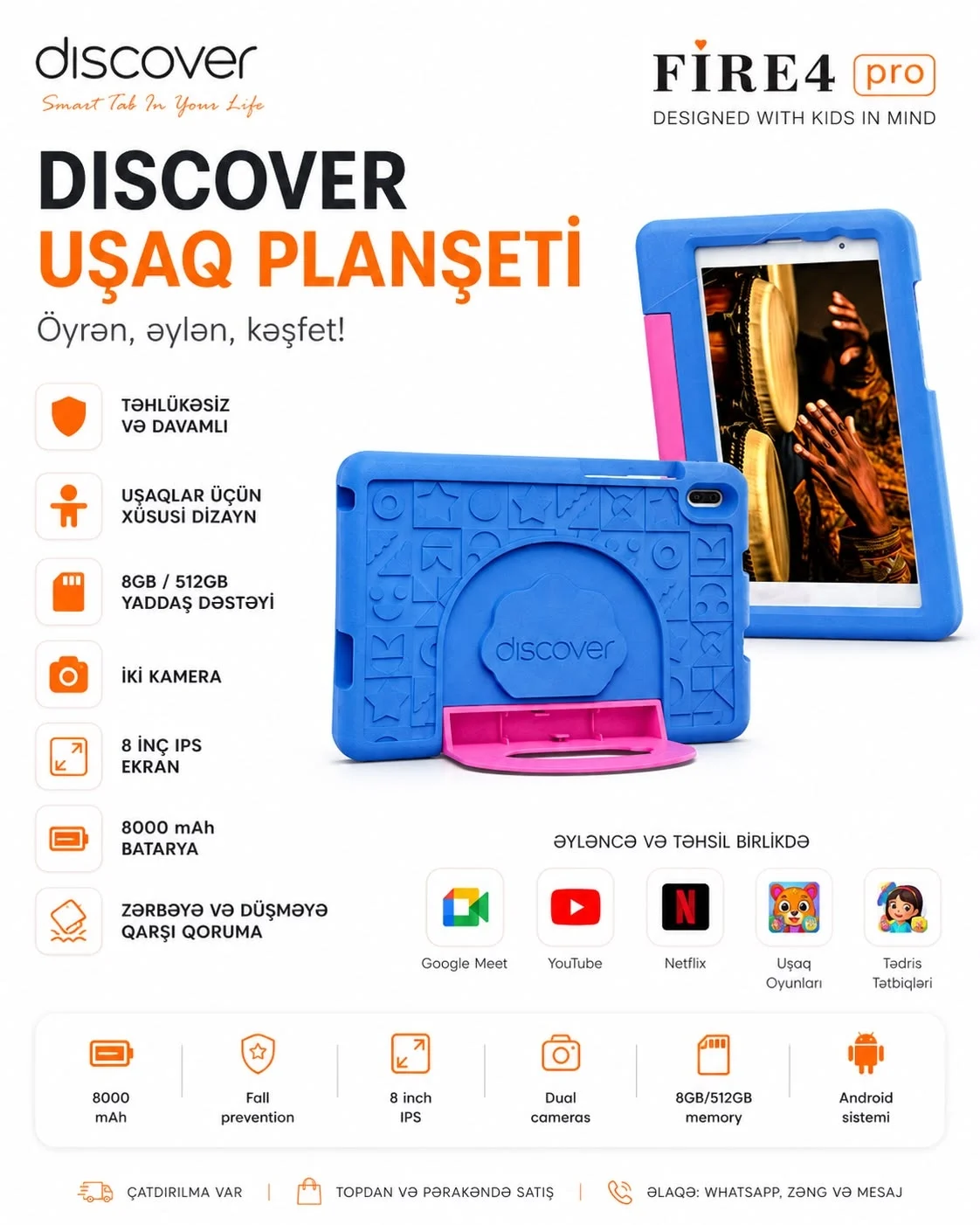 Discover uşaq planşeti 